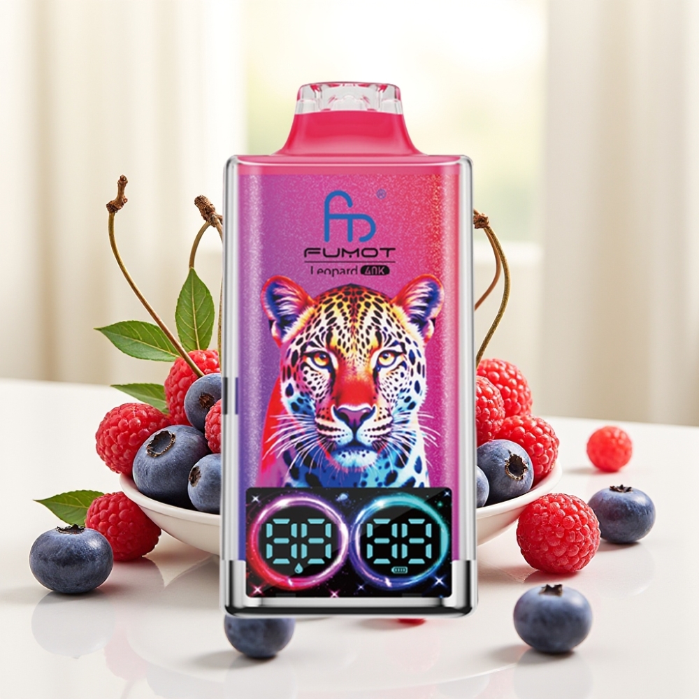 Fumot Leopard 40K 0-5% нікотину 700mAh Dual Mesh Type-C Червона чорниця вишня журавлина