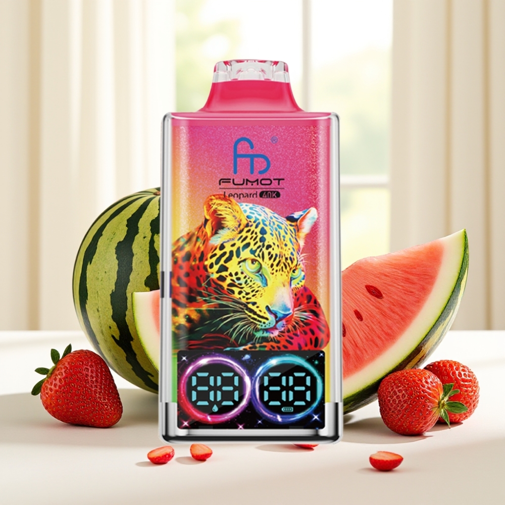 Fumot Leopard 40K Puffs Одноразова Вейп Полуниця Кавун 0-5% Нікотину 700mAh Dual Mesh Type-C