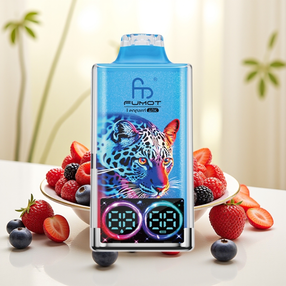 Fumot Leopard 40K Puffs Одноразова Електронна Сигарета Мікс Ягід 0-5% Нікотину 700mAh Dual Mesh Type-C