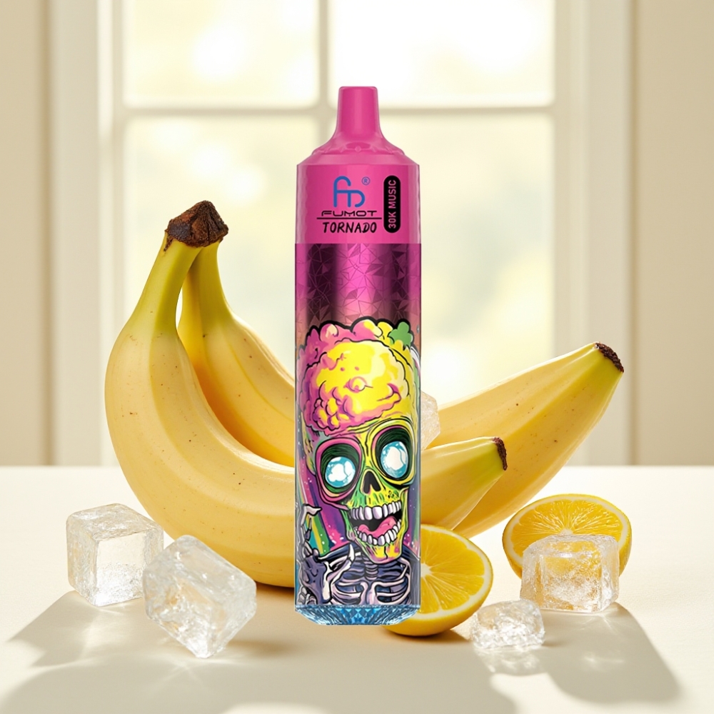 Fumot RandM Tornado 30000 30000 тяг, 30мл, 2%/5%, 1.0 Ом, 600мА·год, банан-льод
