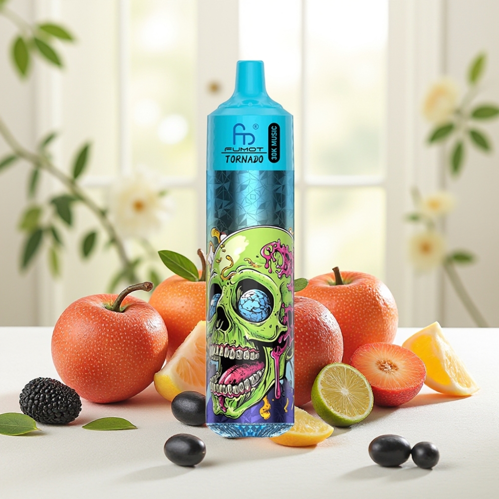Fumot RandM Tornado 30000 30000 тяг, 30mL, 2%/5%, 1.0 Ом, 600mAh, LED, Чорний Лід