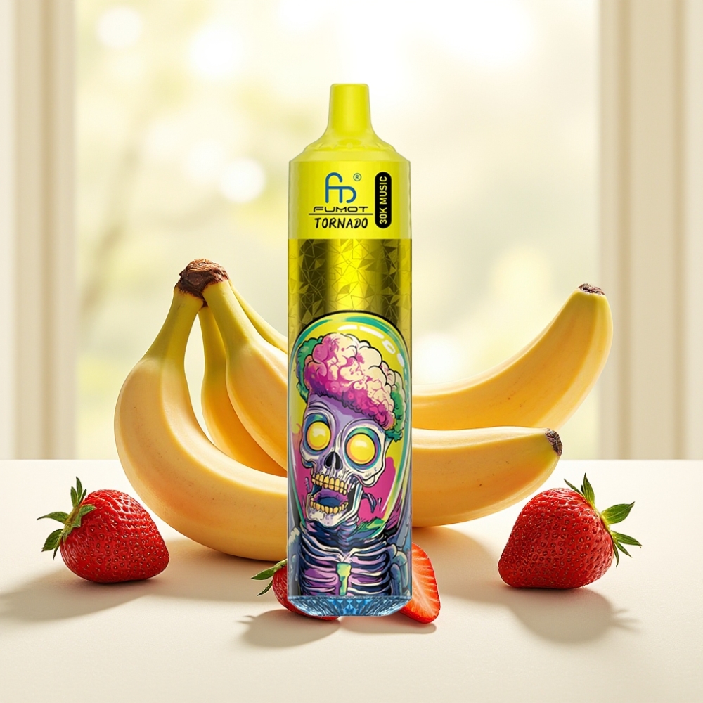 Fumot RandM Tornado 30000 30000 тяг, 30mL, 2%/5%, банан-полуниця