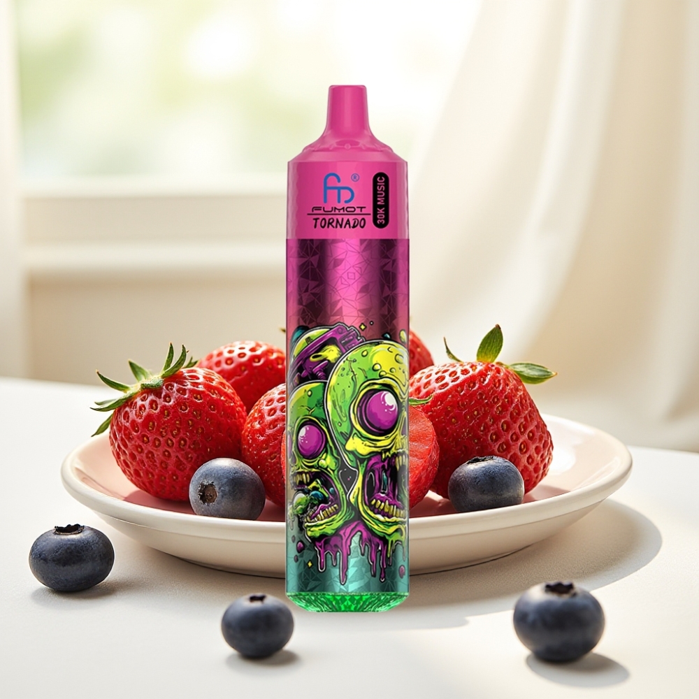 Fumot RandM Tornado 30000 Puffs Полуниця Чорниця 30мл 2%/5% 1.0Ω 600мAh LED