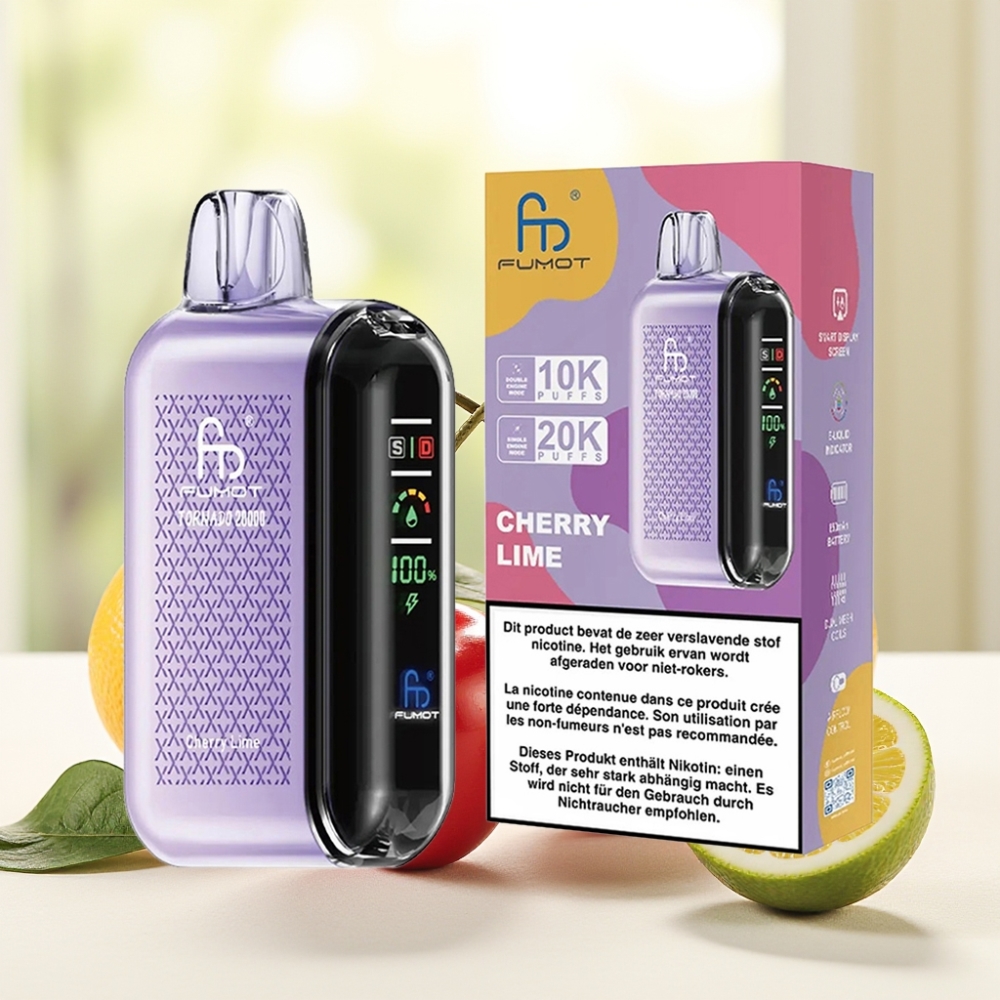 Fumot Tornado 20000 Puffs Вишня-Лайм 20мл 850мAh 2%