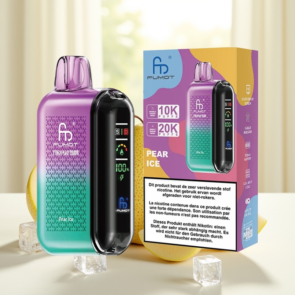 Fumot Tornado 20000 Puffs Груша Льодова 20мл 850мAh Dual Mesh