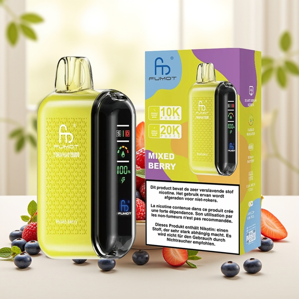 Fumot Tornado 20000 Puffs Змішаний Ягідний 20мл 850мAh Dual Mesh Coil