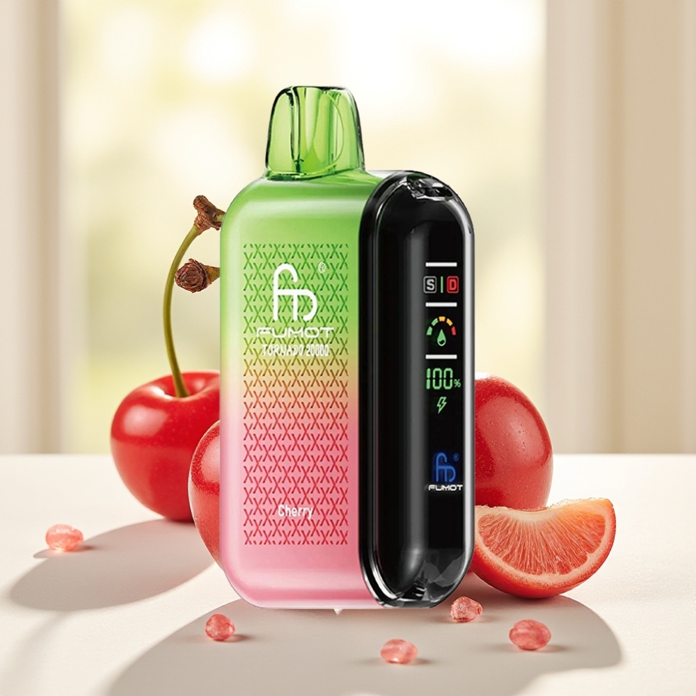 Fumot Tornado 20000 Puffs Вишня 20мл 850мAh Dual Mesh Smart Display Airflow 2%