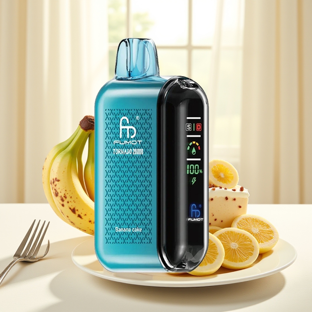 Fumot Tornado 20000 Puffs Banana Cake 20мл 850мAh Dual Mesh 2% Nicotine