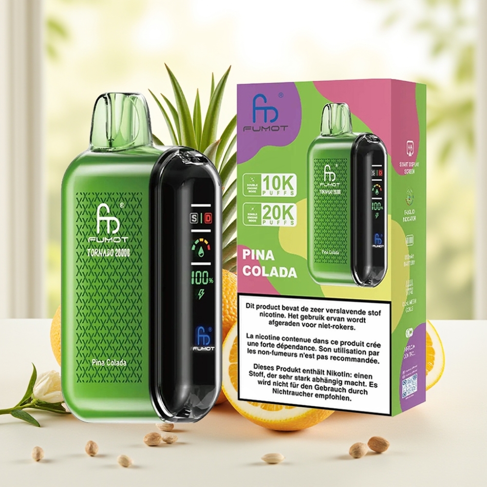 Fumot Tornado 20000 Puffs Dual Mesh Coil 20мл 850мAh Pina Colada Піна Колада