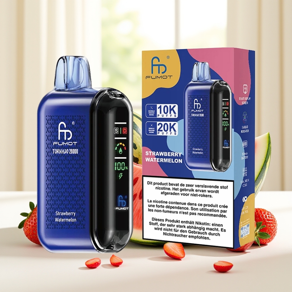 Fumot Tornado 20000 Puffs Полуниця Кавун Dual Mesh Coil 20ml 850mAh