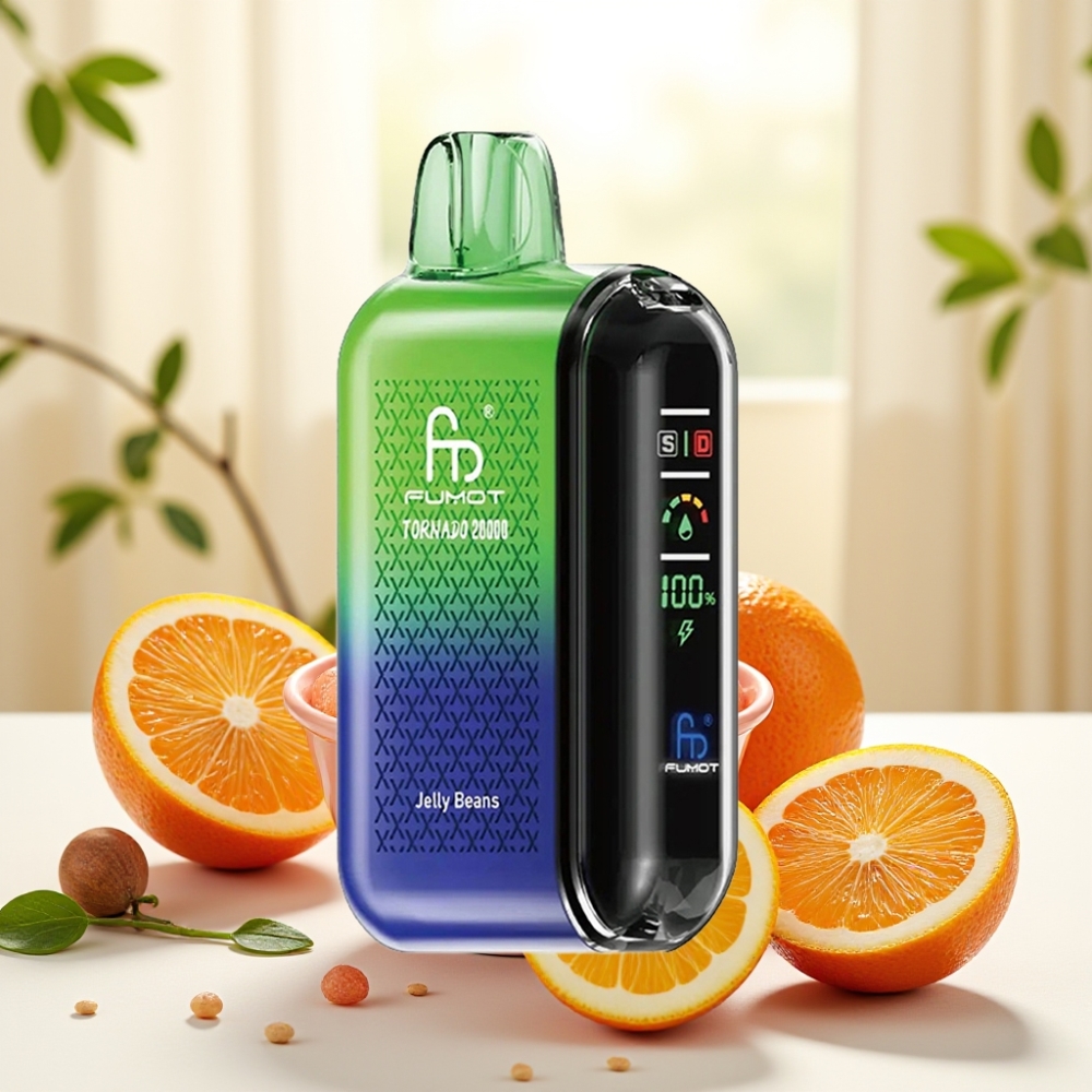 Fumot Tornado 20000 Puffs Dual Mesh Coil 20ml 850mAh Желейні боби 2% нікотину
