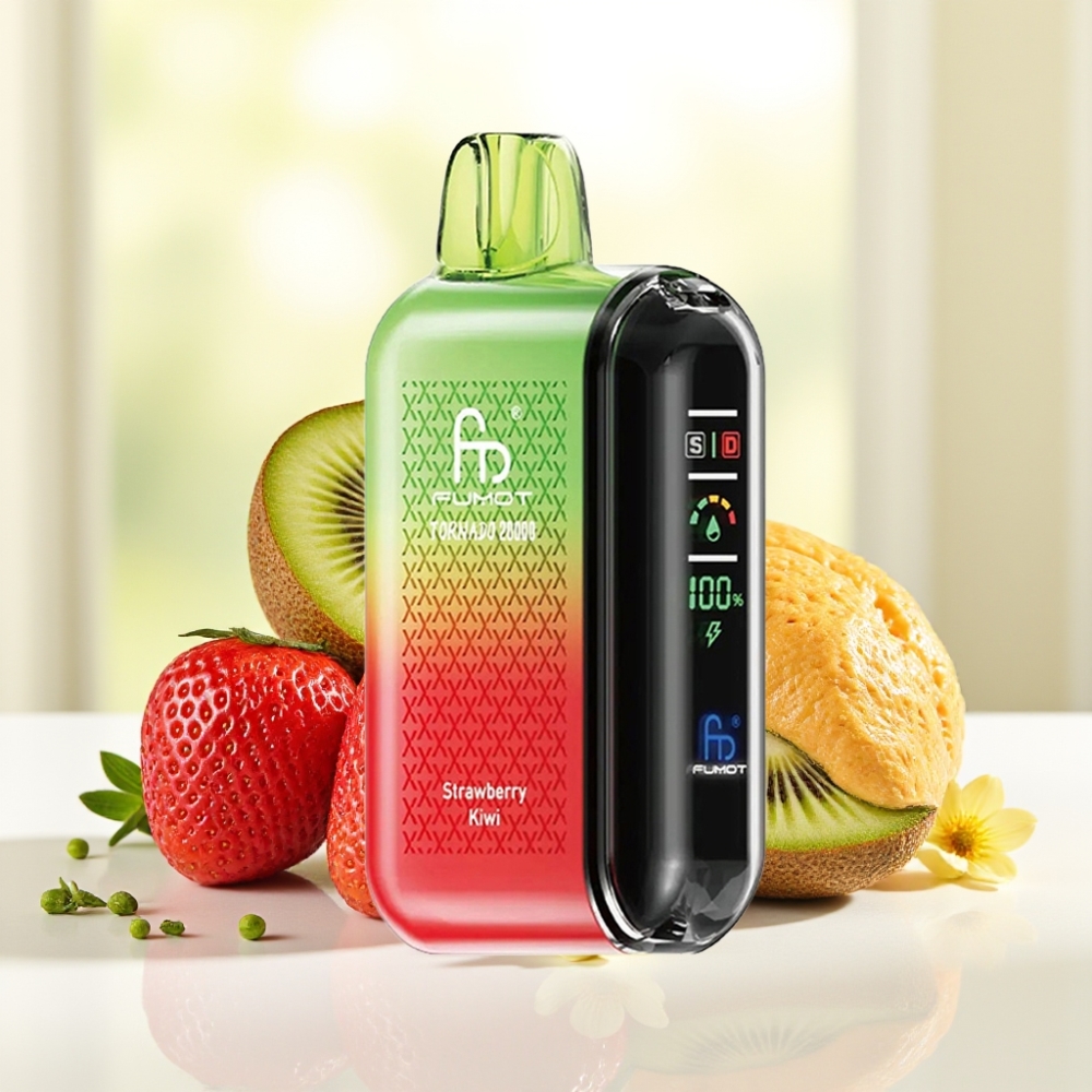 Fumot Tornado 20000 Puffs Подвійний Mesh-котушка 20мл 850мAh Полуниця Ківі