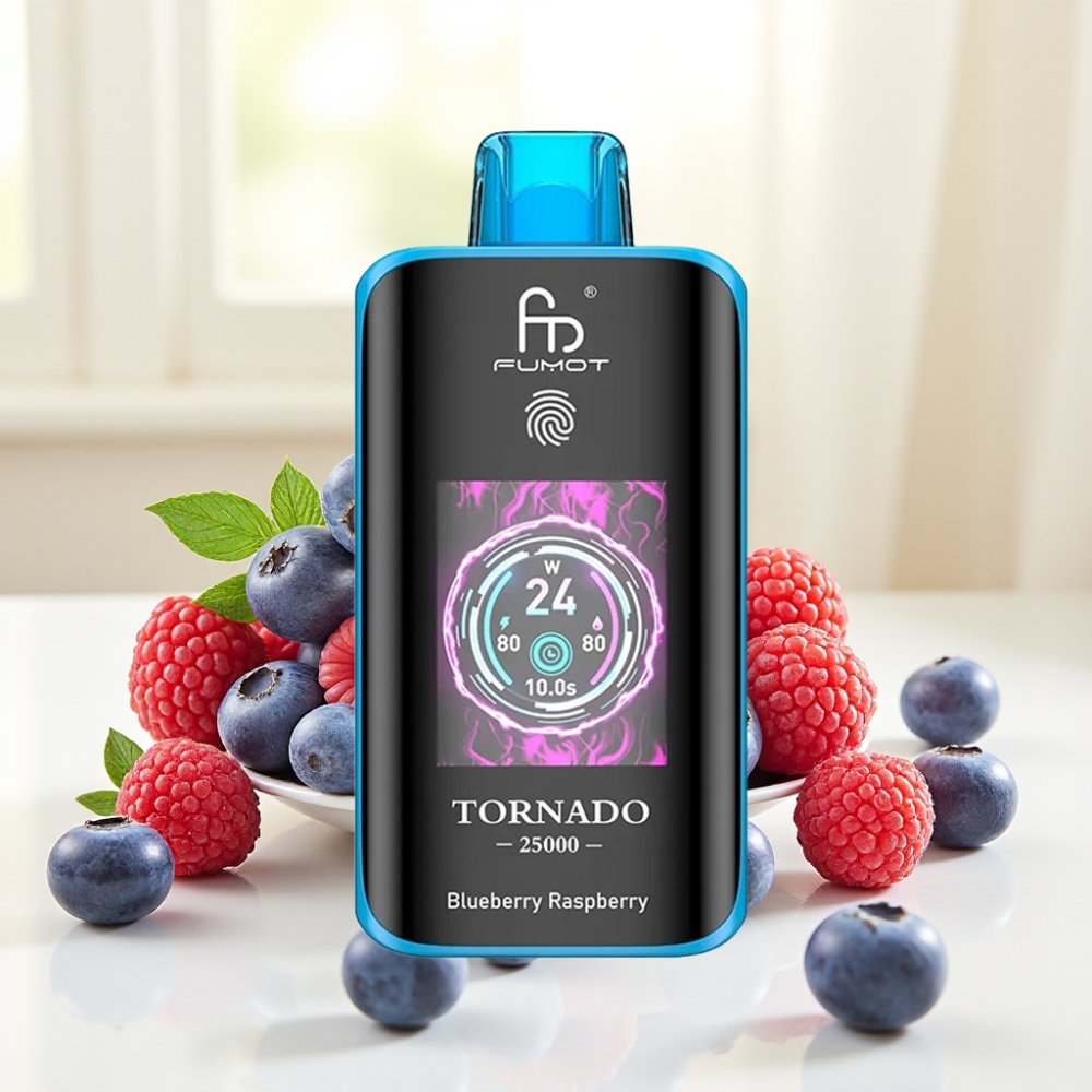 Fumot Tornado 25000 Puffs HD Екран 700mAh Батарея 20ml Рідина Блакитна Малина