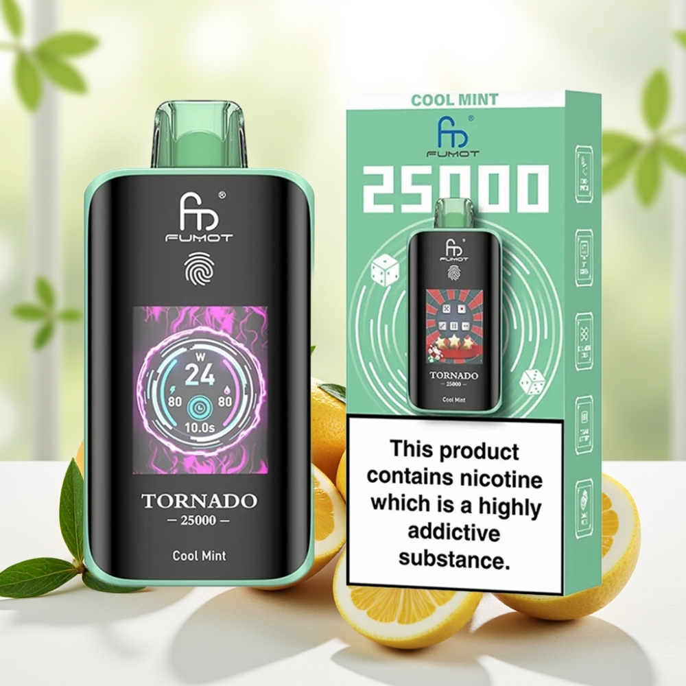 Fumot Tornado 25000 Puffs HD екран 700mAh акумулятор 20ml рідина Cool Mint