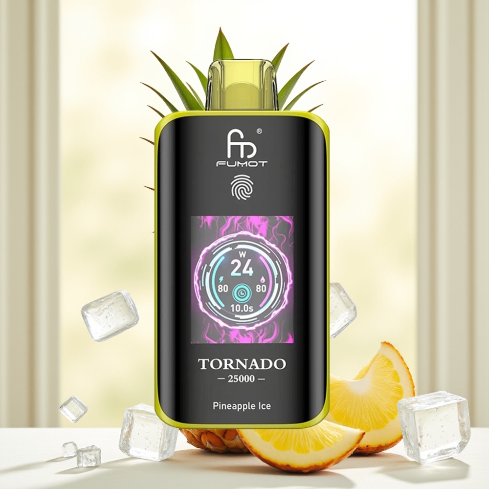 Fumot Tornado 25000 Puffs Ананас Лід, HD екран, 700mAh акумулятор, Type-C