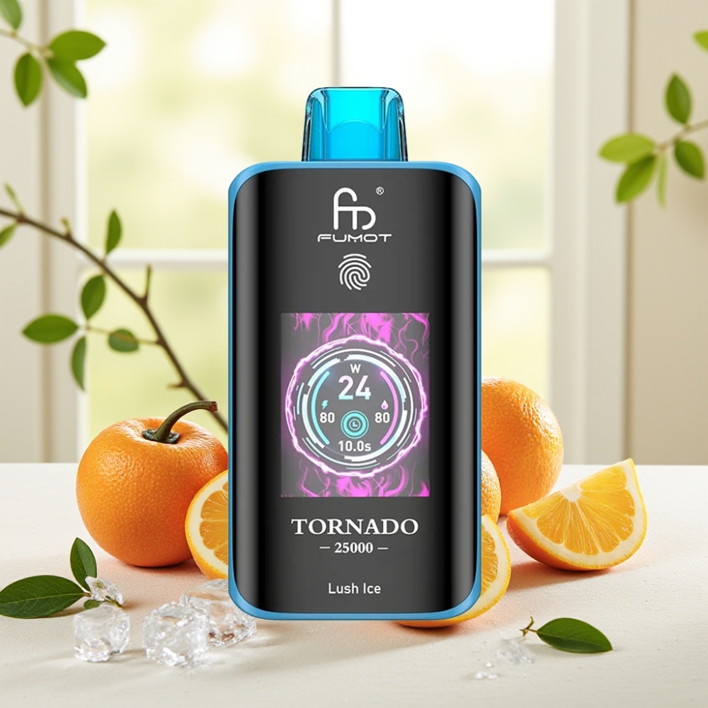 Fumot Tornado 25000 Puffs HD Screen 700mAh 20ml 0/2%/3%/5% NIC Lush Ice (Соковитий лід)