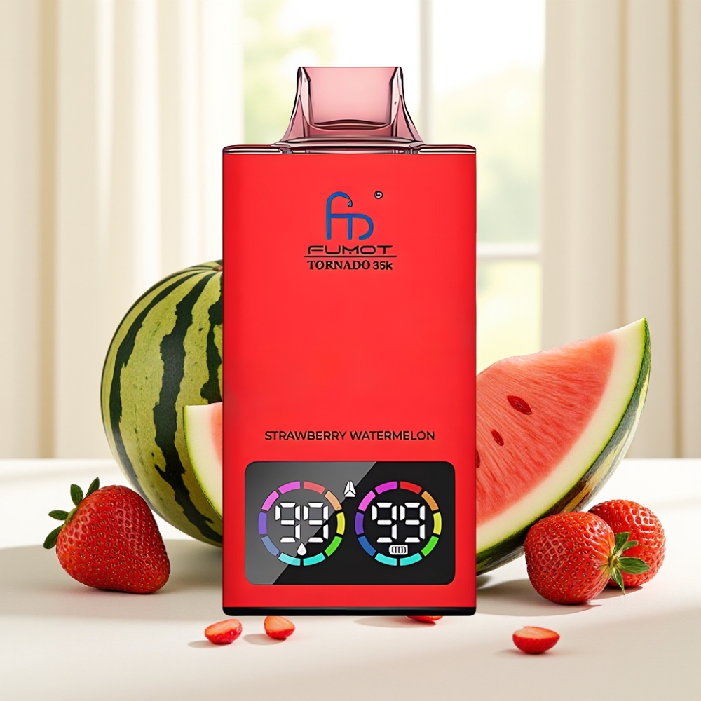 Fumot Tornado 35000 Полуничний кавун Dual Mesh Coil RGB Lights USB-C 15ml