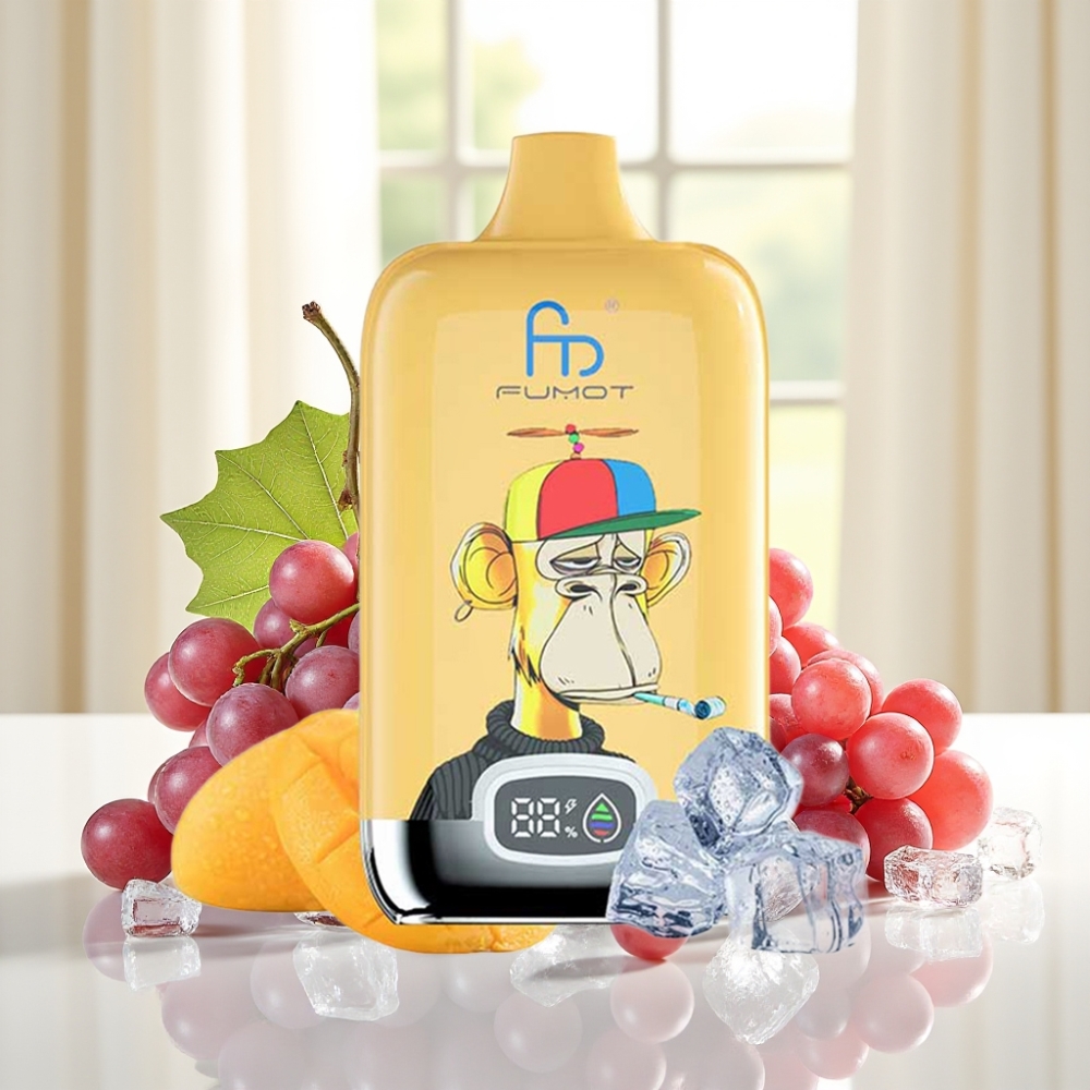 Fumot Tornado Digital Box 12000 Puffs Виноградний Лід 20мл 550мAh Type-C