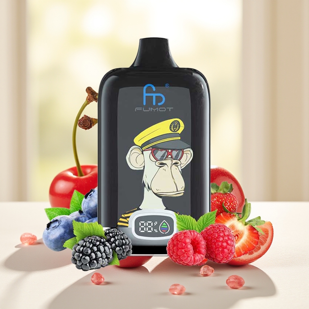 Fumot Tornado Digital Box 12000 Puffs вишня 20мл 550мAh Type-C MTL