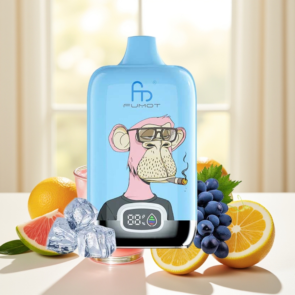 Fumot Tornado Digital Box 12000 Puffs рожевий лимонад 20ml 550mAh Type-C