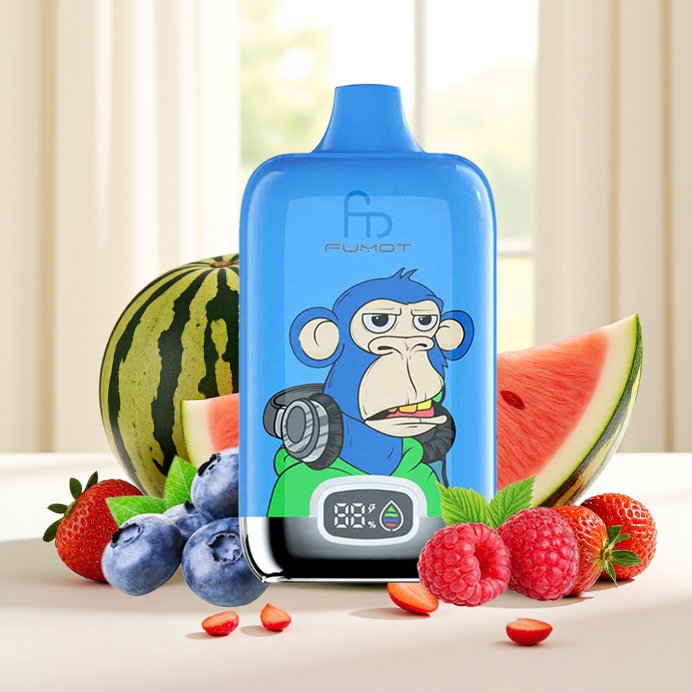 Fumot Tornado Digital Box 12000 Puffs Полуниця Кавун 20ml Mesh 550mAh Type-C MTL