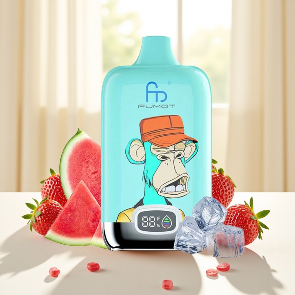 Fumot Tornado Digital Box 12000 Puffs Полуниця Пончик 20ml Mesh Coil Type-C MTL