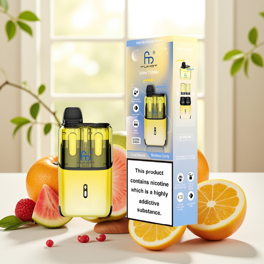 Fumot Ultra T32000 Дезодований Вейп 32000 тяг | 800mAh | 24мл | Швидка зарядка Type-C | 20мг | Мережева спіраль
