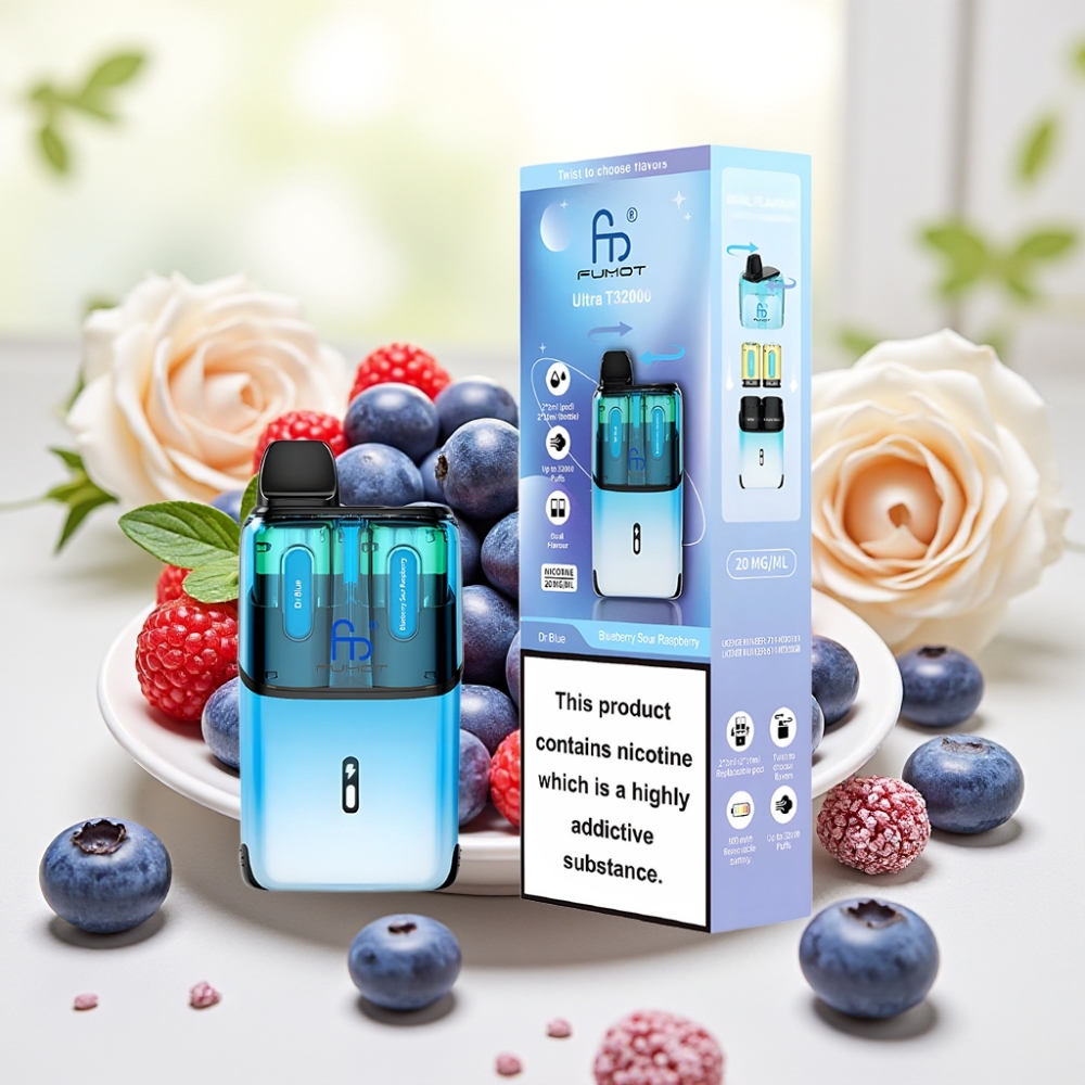 Fumot Ultra T32000 Доктор Блакитний - Чорниця Кисла Малина 32000 тяг 800mAh 24мл Type-C