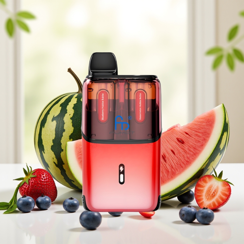 Fumot Ultra T32000 Диспосейбл Вейп 32000 тяг 800mAh 24ml Блакитна Жуйка - Кавун Жуйка