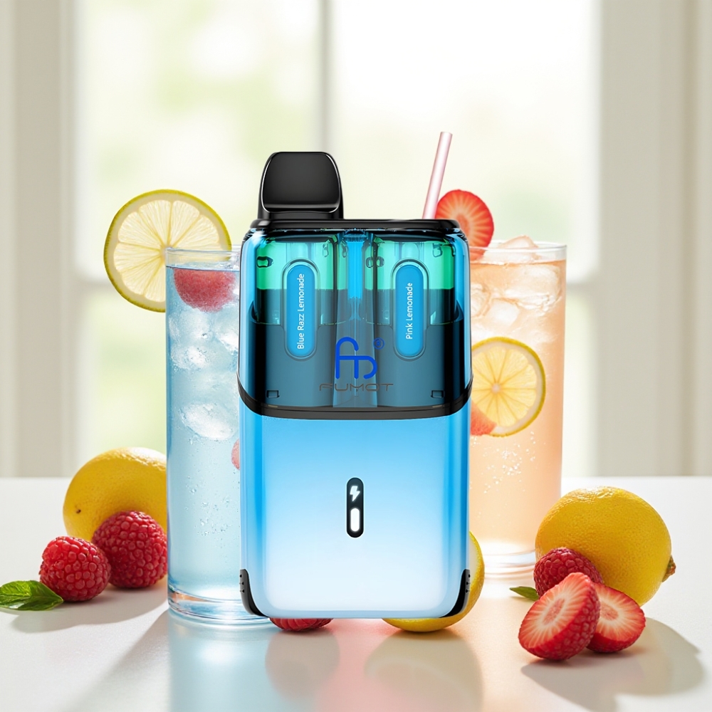 Fumot Ultra T32000 32000 тяг Батарея 800mAh 24ml Синій лимонад з малиною - рожевий лимонад