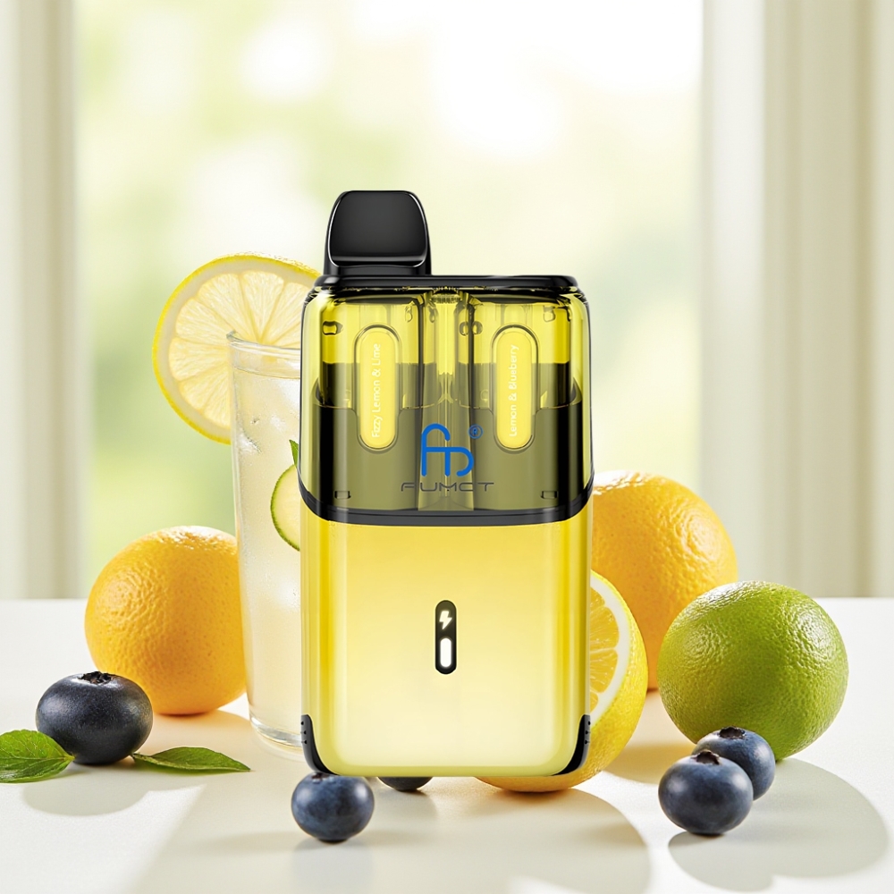 Fumot Ultra T32000 Одноразова Вейп 32000 тяг 800mAh 24ml Газований Лимон & Лайм - Лимон & Чорниця