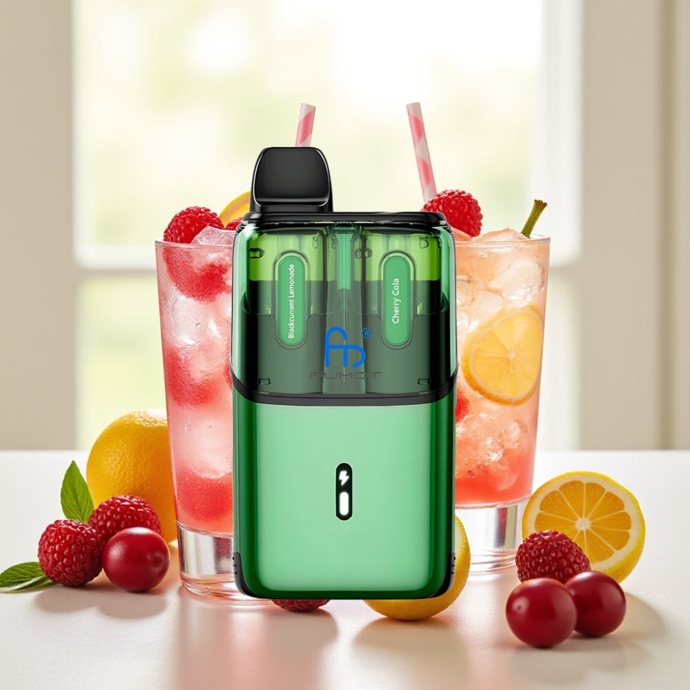 Fumot Ultra T32000 Одноразова Вейп 32000 тяг Чорна смородина Лимонад - Вишня Кола 800mAh 24ml Type-C 20mg Mesh