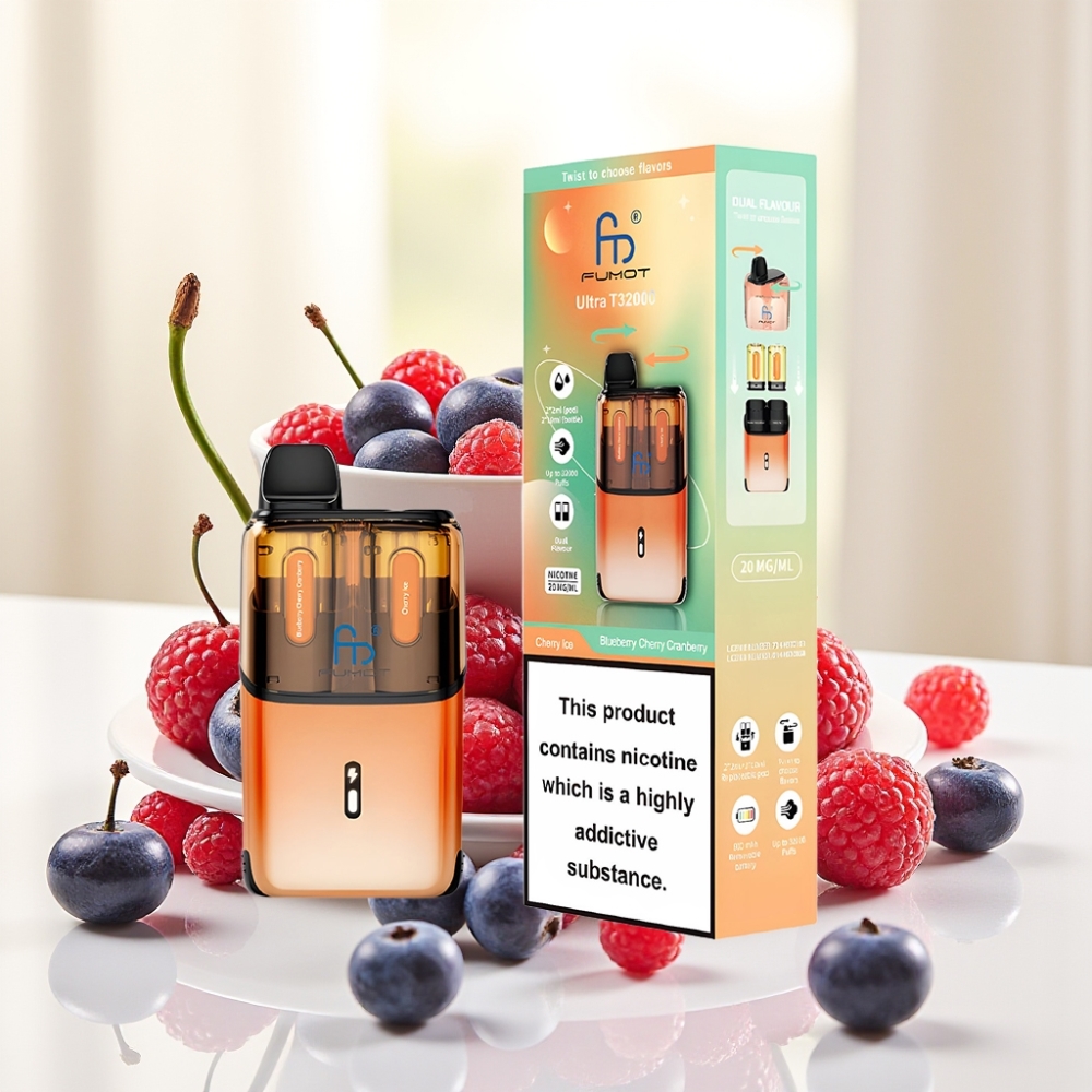 Fumot Ultra T32000 32000 тяг Батарея 800mAh Зарядка Type-C 24ml Чорниця Вишня Журавлина Лід