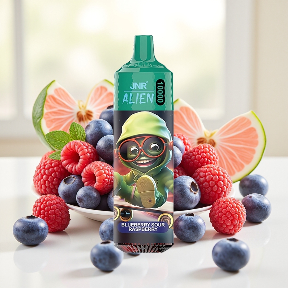 JNR Alien 10000 Пахв 850mAh 1.2Ω Mesh 20ml Чорниця Кисла Малина Тип-C RGB