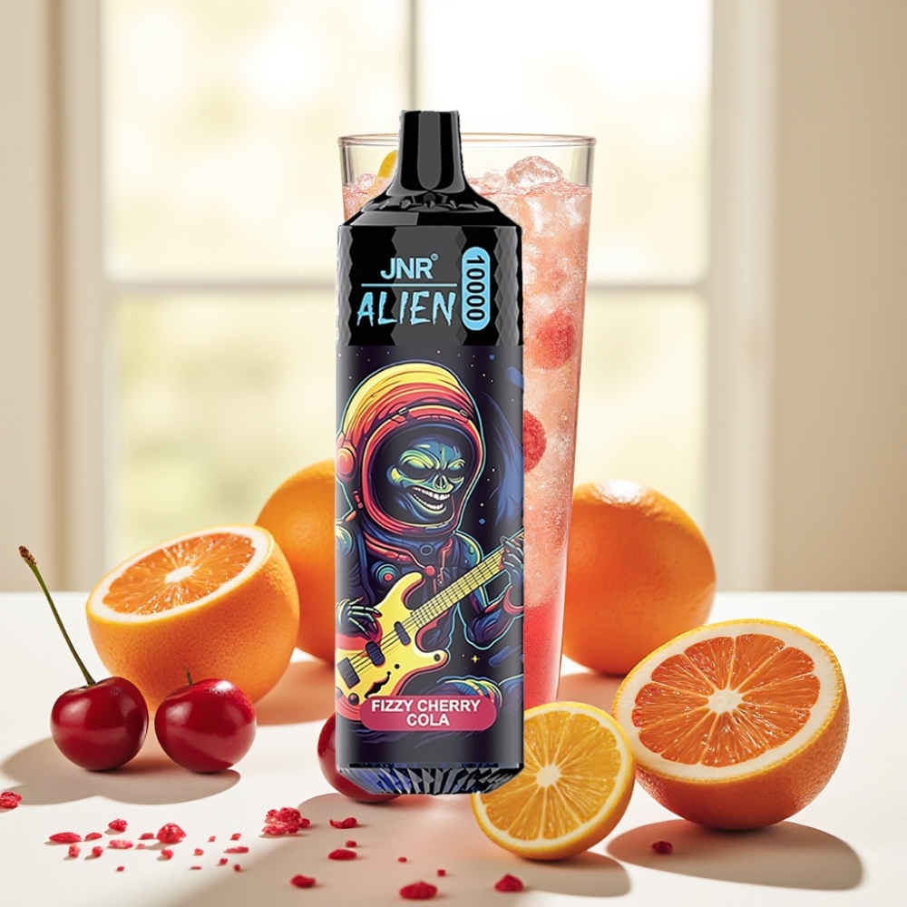 JNR Alien 10000 Puffs Газована Вишня Кола ~10000 тяг, 850mAh, 1.2Ω, 20мл, Type-C