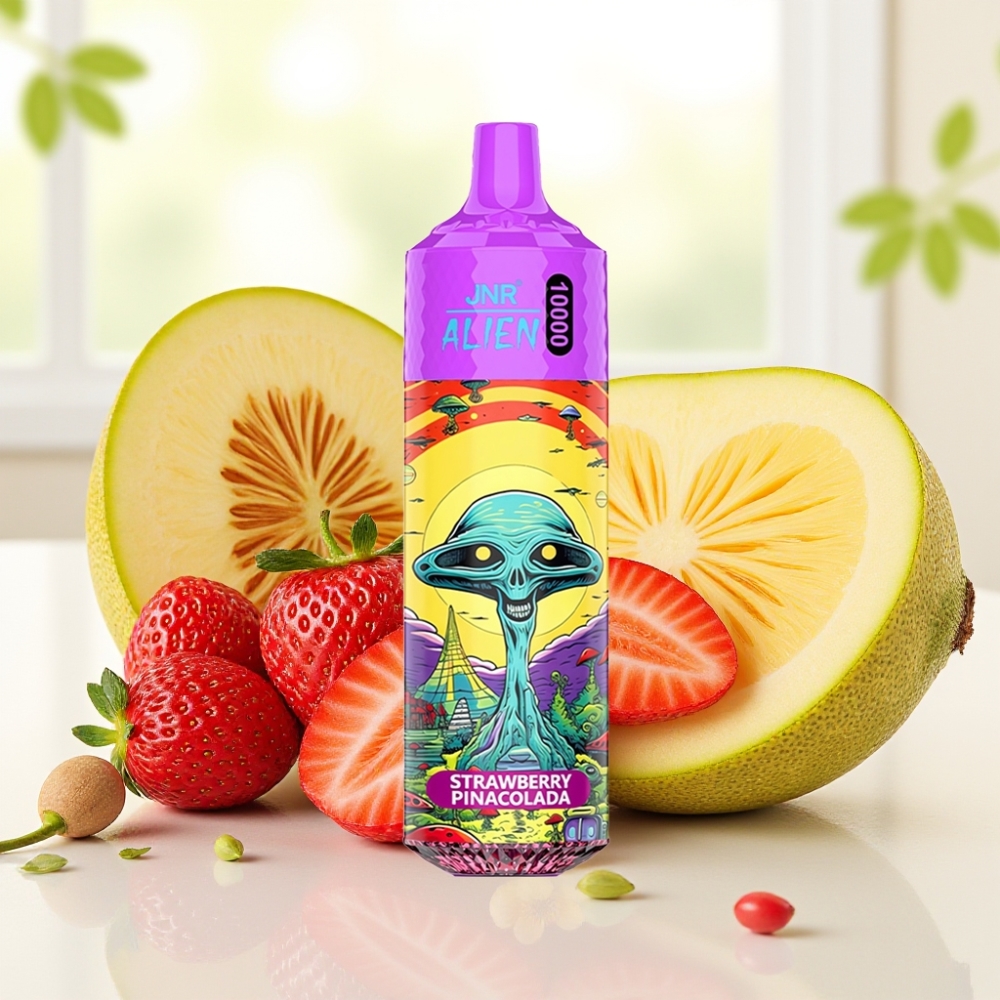 JNR Alien 10000 Puffs Полуниця Піна Колада 10000 тяг 850mAh 20ml Type-C RGB