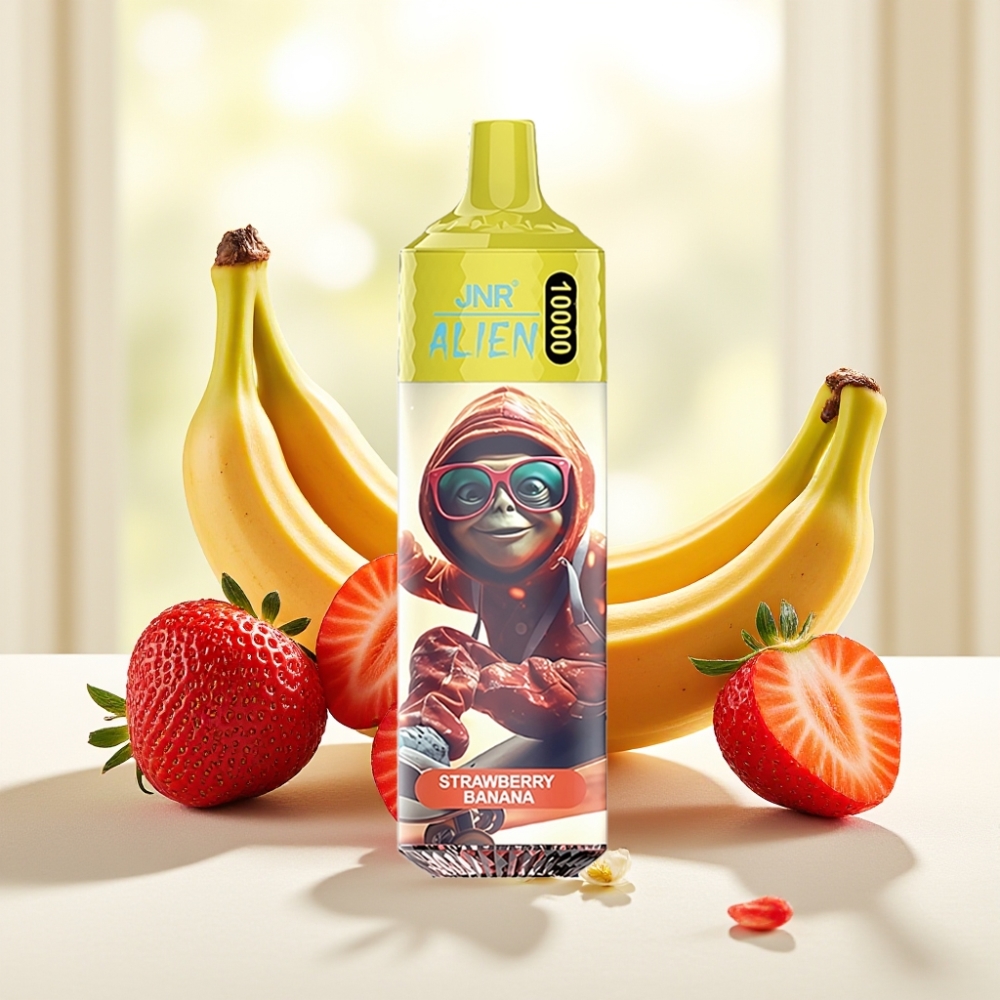 JNR Alien 10000 Puffs Полуниця Банан 10000 тяг 850mAh 20ml Type-C RGB