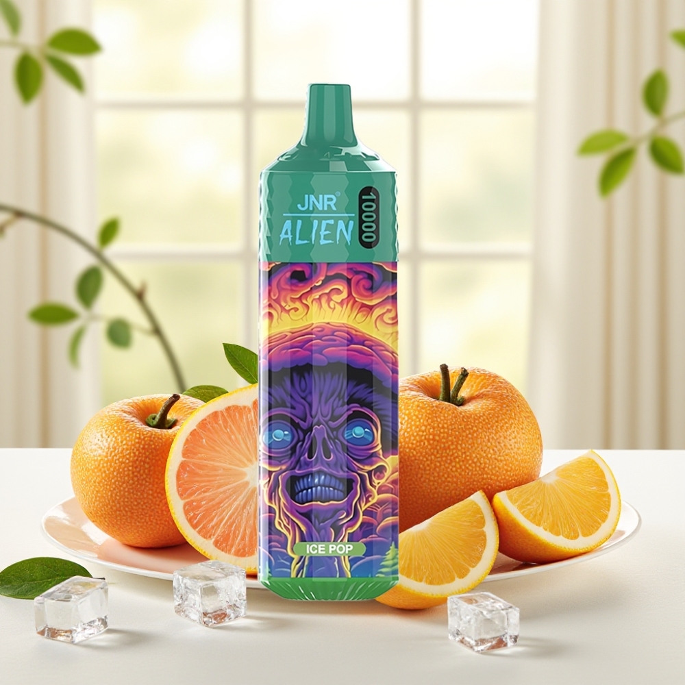 JNR Alien 10000 Puffs Льодяний попелець 850mAh 1.2Ohm 20мл Type-C RGB