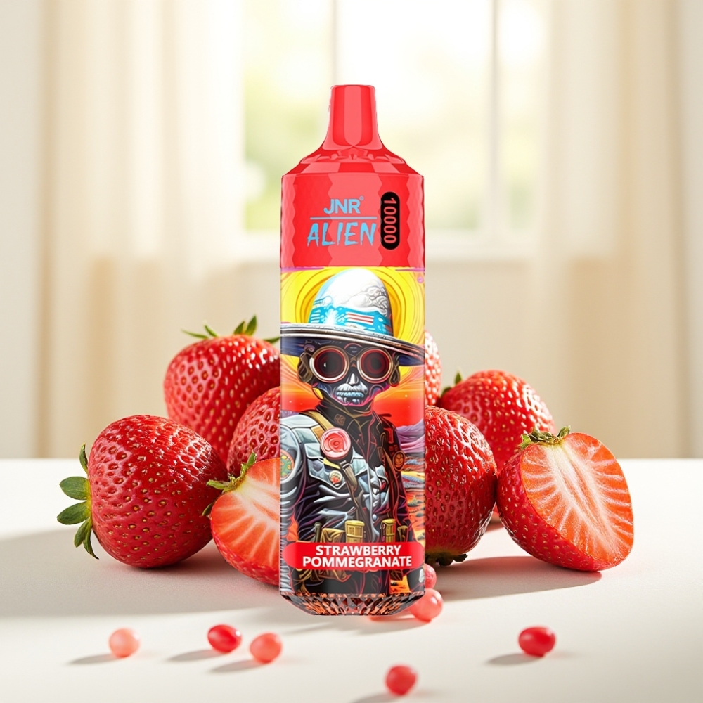 JNR Alien 10000 Puffs Полуниця Гранат 850mAh 1.2Ohm 20ml Type-C RGB