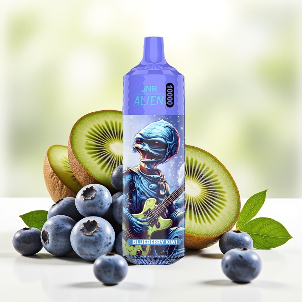 JNR Alien 10000 Puffs Дисосальна Вейп Чорниця Ківі, 850mAh, 20мл, Type-C