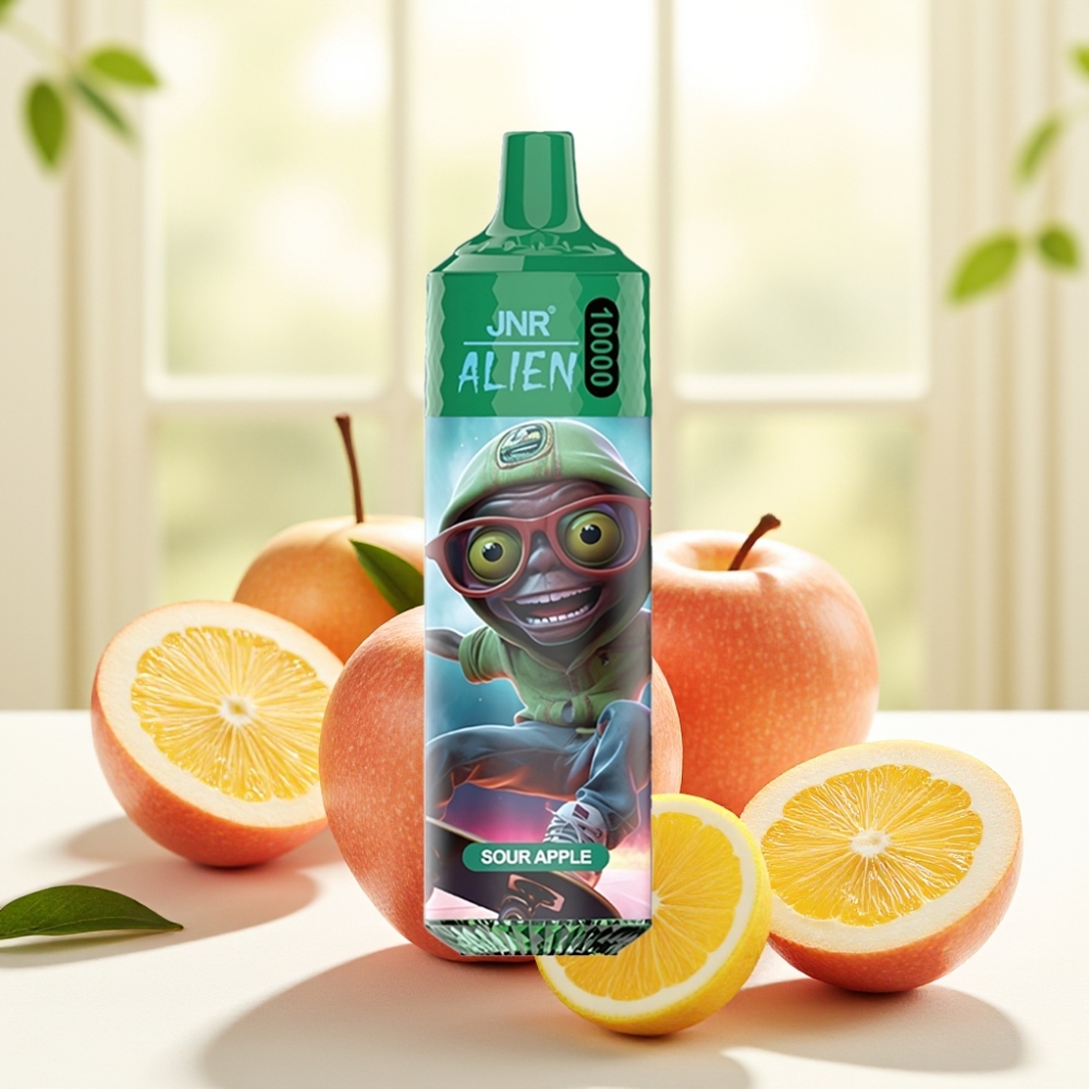 JNR Alien 10000 Puffs Кисле Яблуко 850mAh 20ml Тип-C RGB