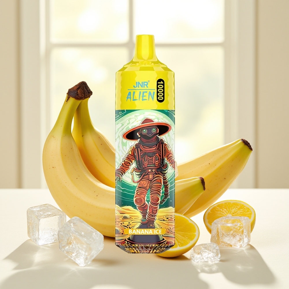 JNR Alien 10000 Puffs Банан Лід 850mAh 20ml Type-C RGB 1.2Ohm