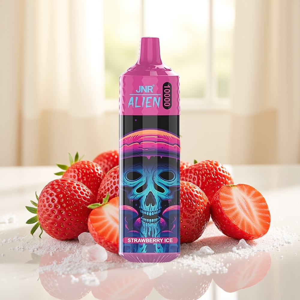 JNR Alien 10000 Puffs Полуничний Лід 850mAh 20ml Type-C RGB