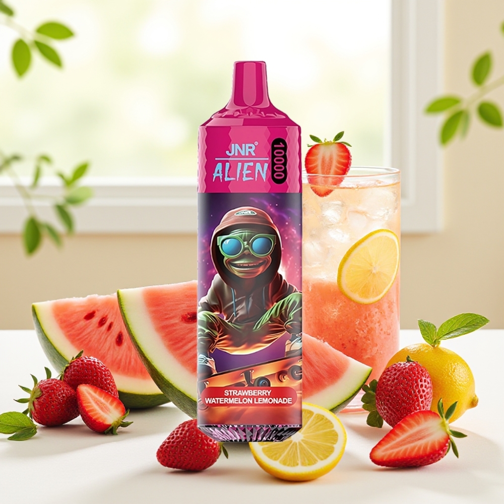 JNR Alien 10000 Puffs Полуниця Кавун Лимонад 850mAh 20ml Type-C RGB