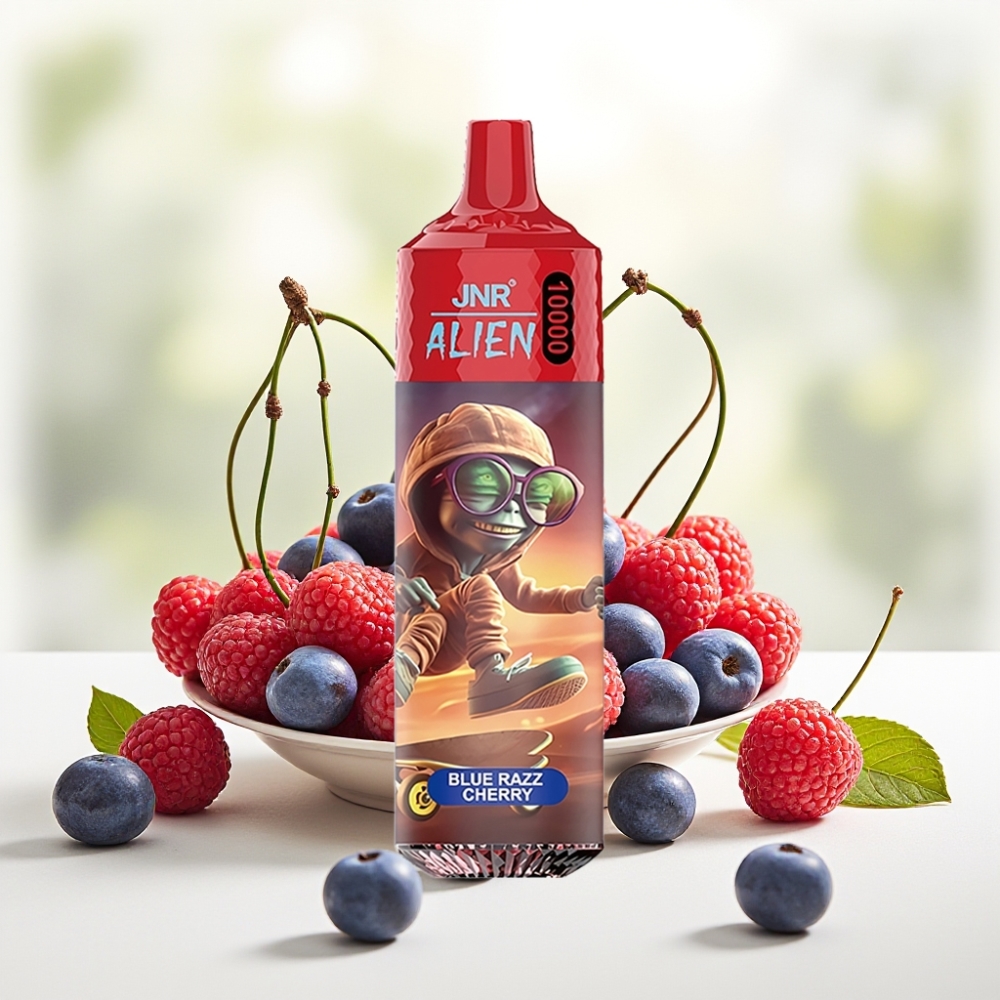JNR Alien 10000 Puffs Блакитна Малина Вишня 850mAh 20ml Type-C RGB