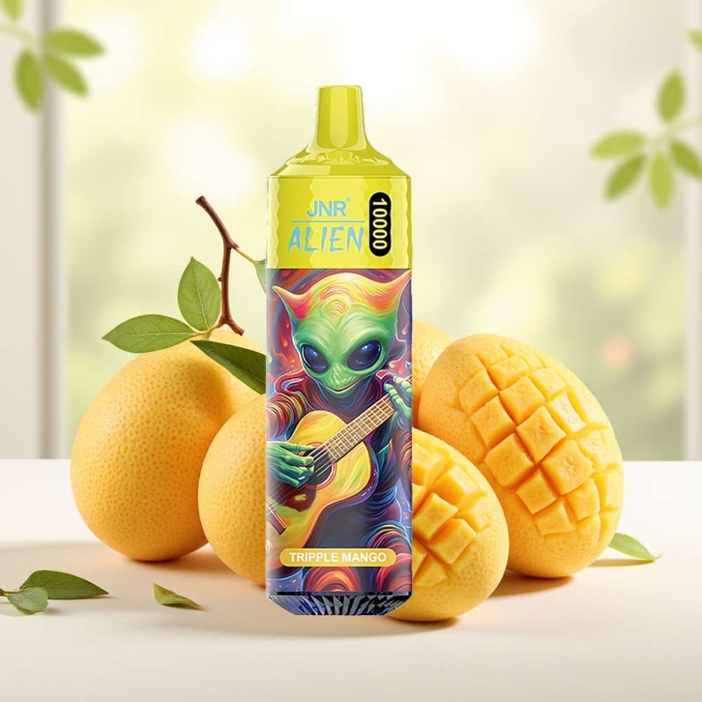 JNR Alien 10000 Puffs Triple Mango (10000 тяг, 850mAh, 1.2 Ohm Mesh, 20мл, Type-C, RGB)