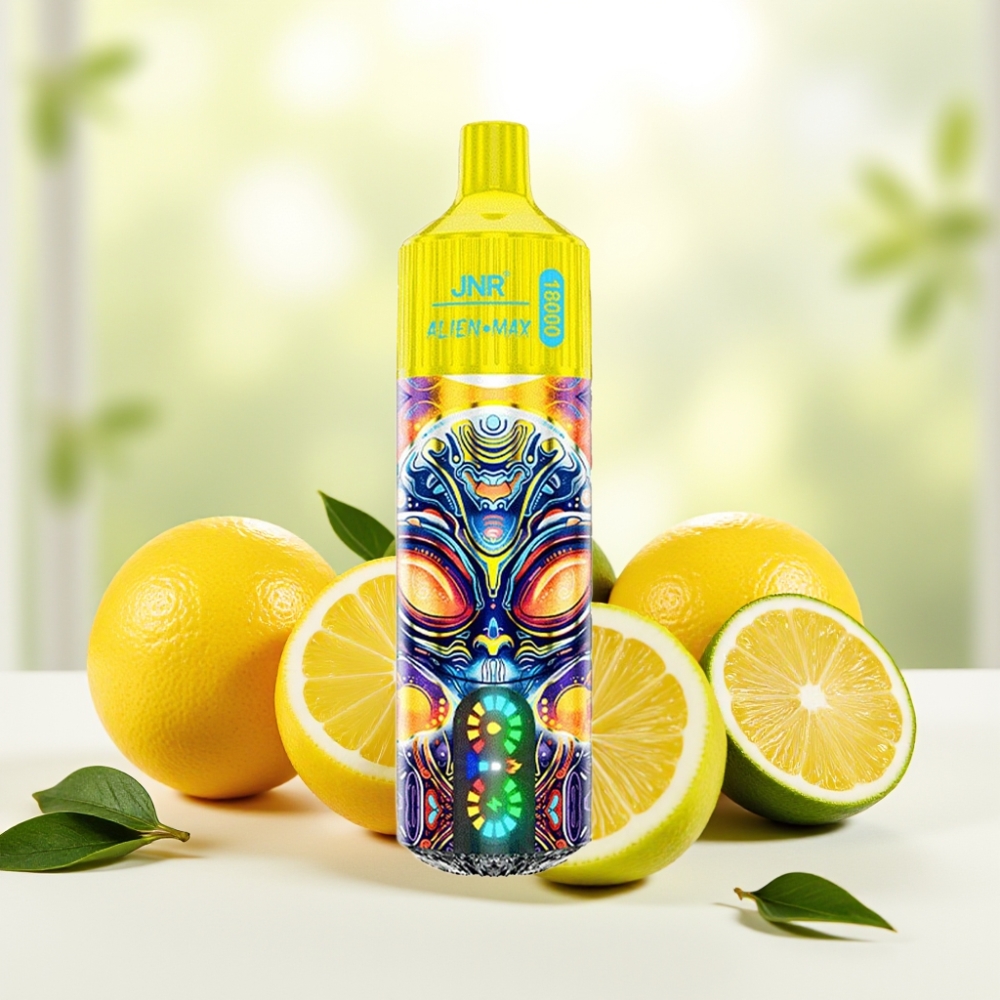 JNR Alien Max 18000 Puffs Лимон та Лайм РК Dual Mesh, 28мл, 850mAh, Type-C