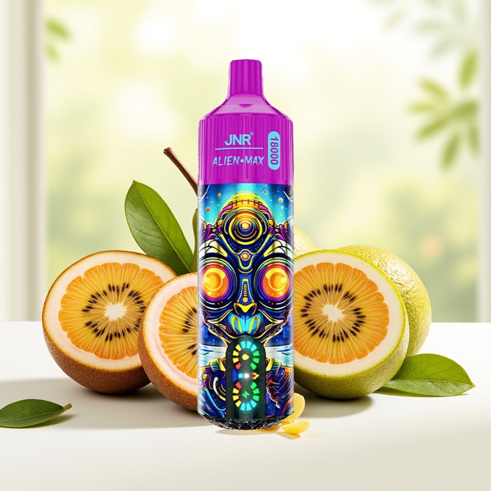 JNR Alien Max 18000 Puffs Киві Маракуйя Гуава Дисплей Dual Mesh Coil 28ml 850mAh Type-C