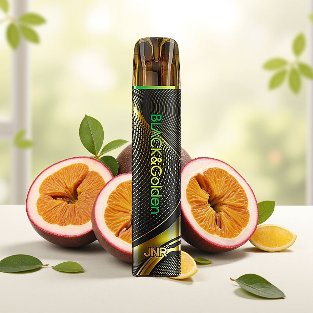 JNR Black&Golden 600+200 Puffs Disposable Vape Passion Monster