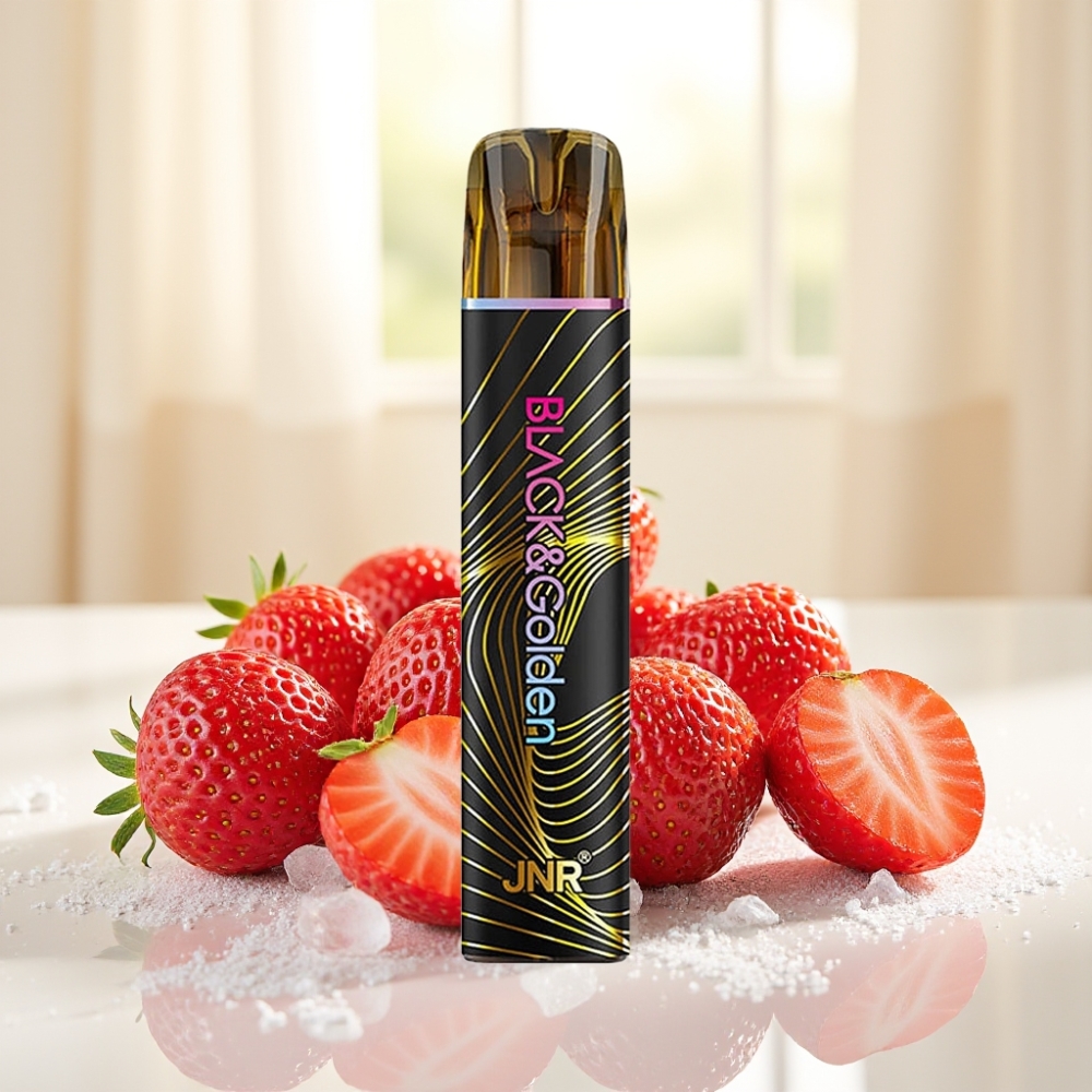 JNR Black&Golden 800 Затяжок Батарея 550mAh Рідина 2ml Полуниця Лід